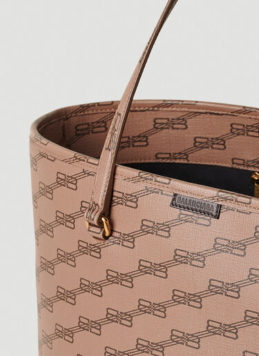 Signature Monogram Shopper Tote Bag Balenciaga Signature Monogram Shopper Tote Bag Brown bal0251076