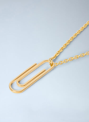 LN-CC® - Off-White: Paperclip Necklace - Grey Off-White Paperclip Necklace Grey ofw0264417