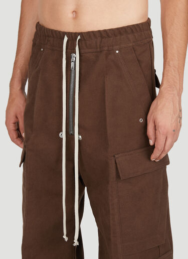 Rick Owens Drawstring Waistband Cargo Pants Brown ric0153009