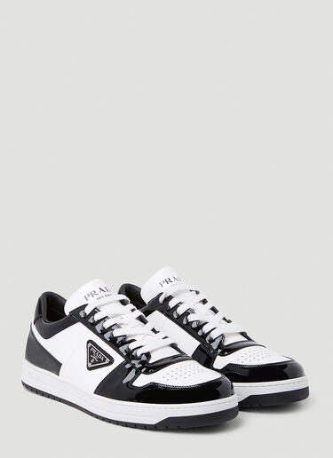Prada Downtown Patent Sneakers Black pra0153016