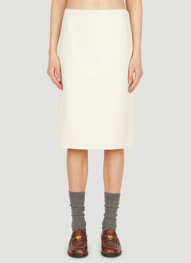 Miu Miu 클래식 슈트 스커트 크림 miu0250021