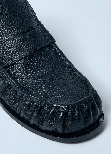 Dries Van Noten ペブルグレインレザーローファー ブラック dvn0158027