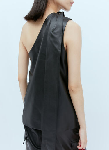 One Shoulder Scarf Top Stella McCartney One Shoulder Scarf Top Black stm0254002
