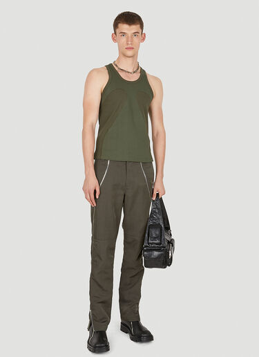 Dion Lee Rib Shift Tank Top Khaki dle0349004