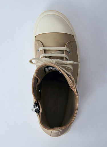 Rick Owens High-Top Leather Sneakers Gold ric0260010