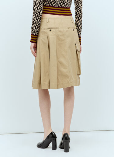 Dries Van Noten Wraparound Midi Skirt Beige dvn0256006