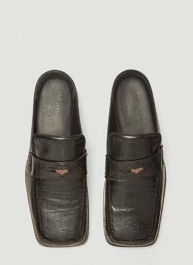 Martine Rose Arches Embossed Text Loafers Black mtr0242011
