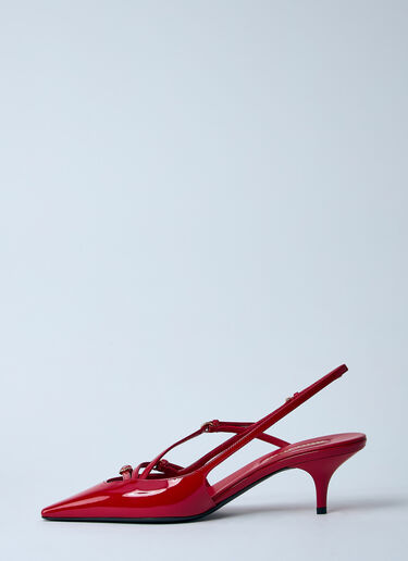 Miu Miu Décolleté Slingback Heels Red miu0260062