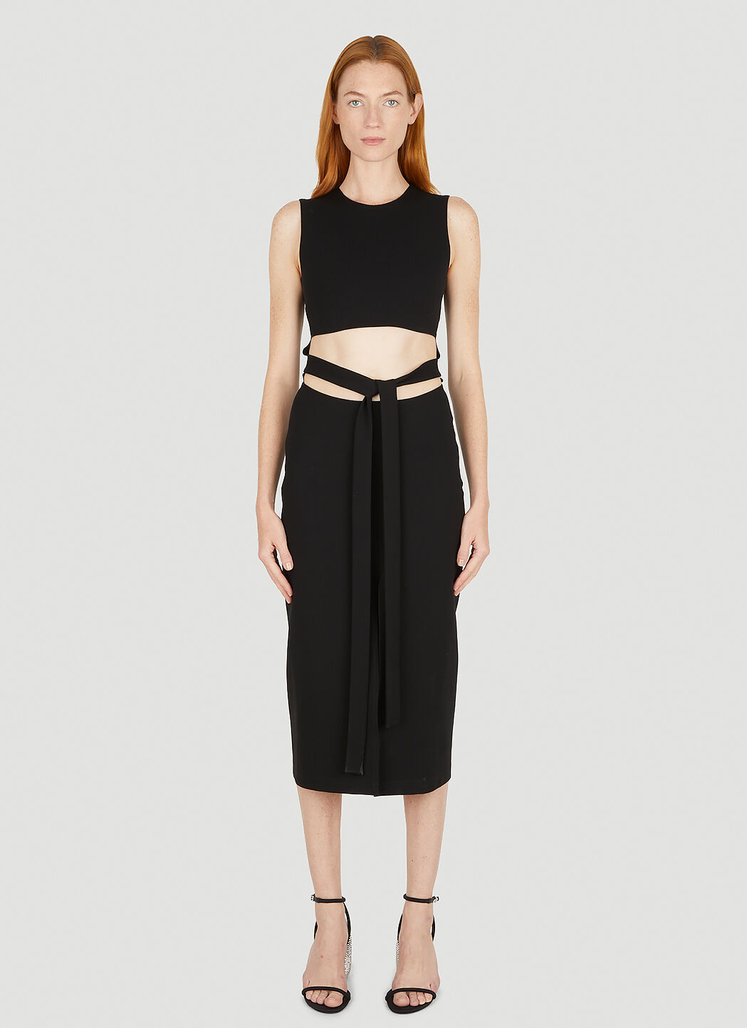 Dolce Gabbana Open Abs Dress in Black LN CC