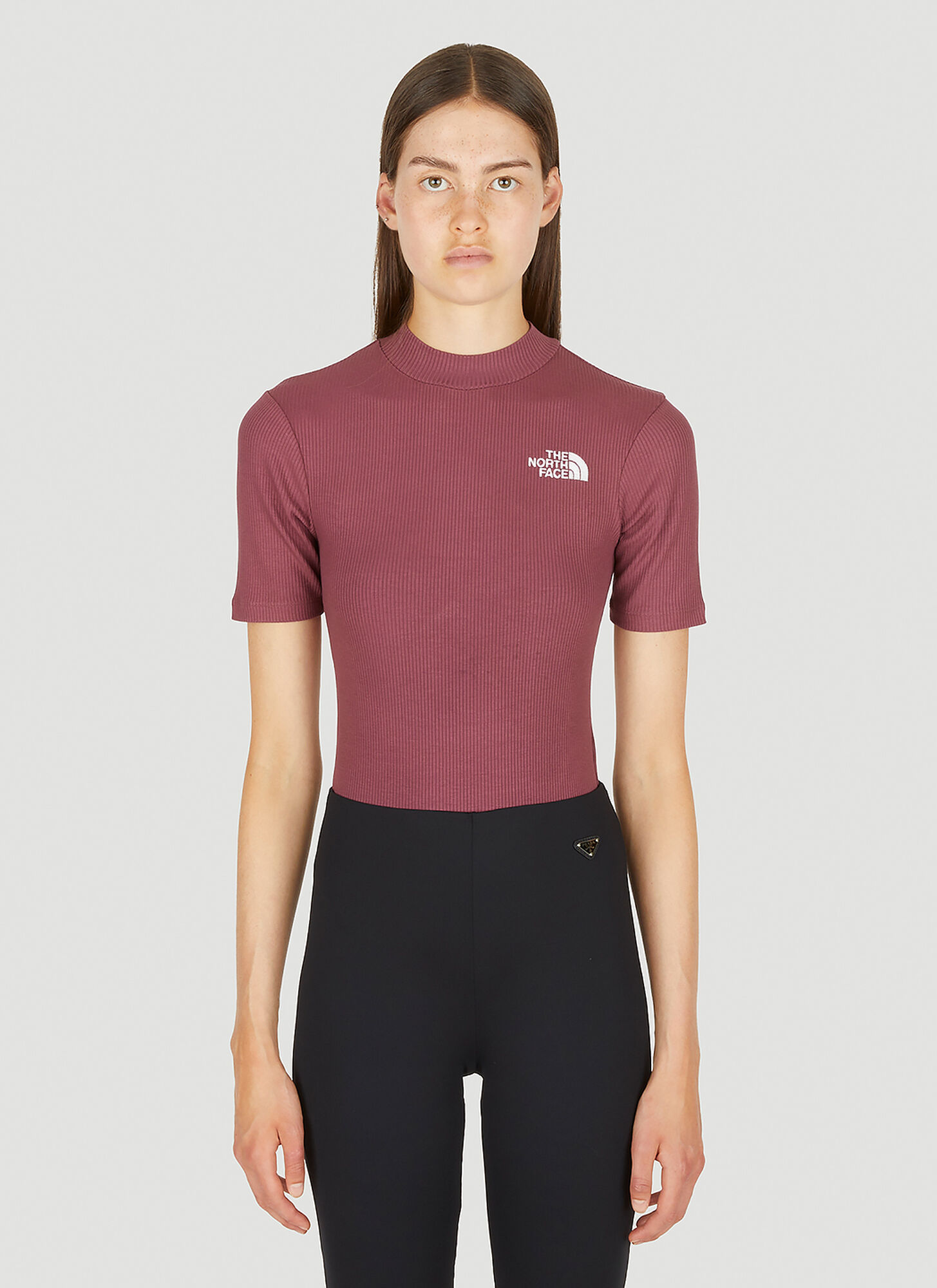 The North Face Elements Logo Embroidery Bodysuit In Burgundy