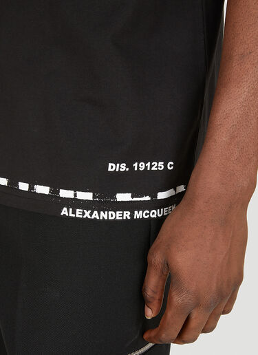 Alexander McQueen Graffiti 徽标印花T恤 黑 amq0149102