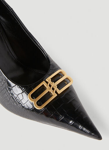 Balenciaga Logo Plaque Heeled Pumps Black bal0251061