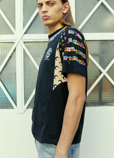 再生グラフィックTシャツ Marine Serre 再生グラフィックTシャツ ブラック mrs0154005