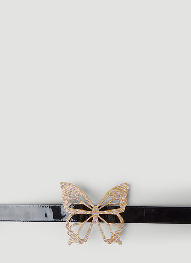 Blumarine Crystal Butterfly バックルベルト ブラック blm0250010
