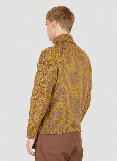Snow Peak Mixed Knit Roll Neck Sweater Yellow snp0150013