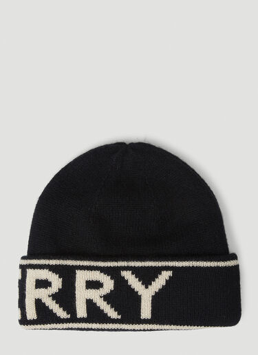 Burberry Logo Intarsia Beanie Hat Black bur0346018