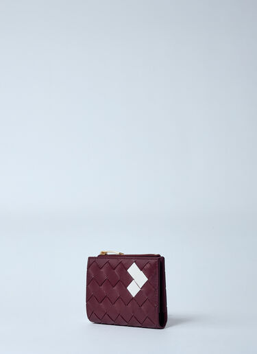 Bottega Veneta Intrecciato 小号双折钱夹  酒红色 bov0259049