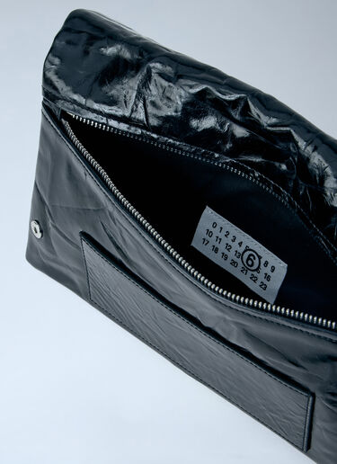 MM6 Maison Margiela Single-Stitch Logo Clutch Bag Black mmm0264022