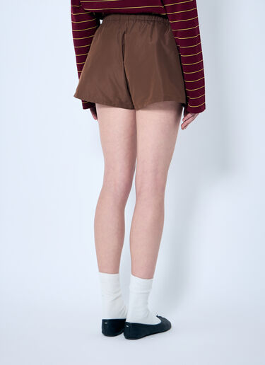Miu Miu 텍 캔버스 쇼츠  브라운 miu0260014