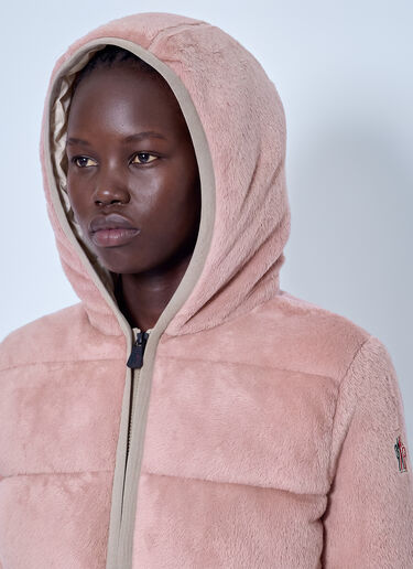 LN-CC® - Moncler Grenoble: Polartec® Padded Zip-Up Hoodie - Pink Moncler Grenoble Polartec® Padded Zip-Up Hoodie Pink mog0265020