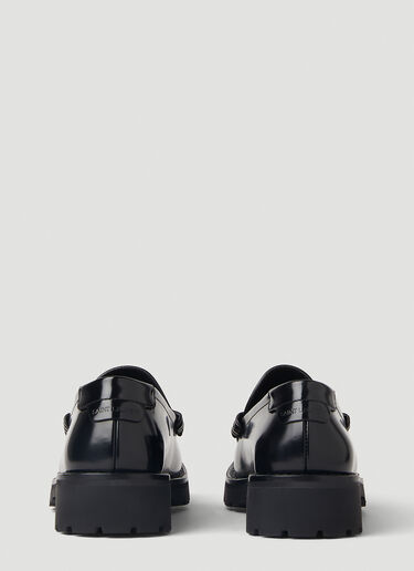 Logo Plaque Loafers Saint Laurent Logo Plaque Loafers Black sla0251167