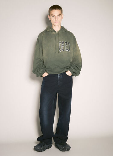 032C Spliced Bubble Hooded Sweatshirt Olive cee0158004