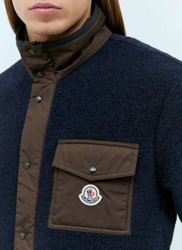 Moncler 拉绒羊毛混纺夹克 藏蓝色 mon0158026