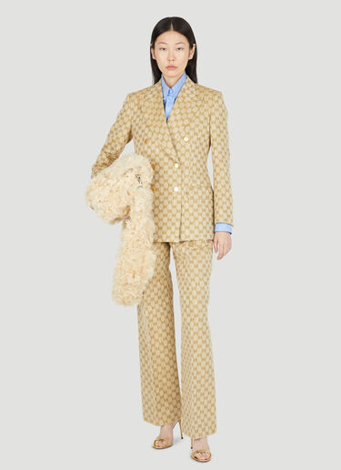 Gucci GG Supreme Canvas Suit Blazer Beige guc0253039