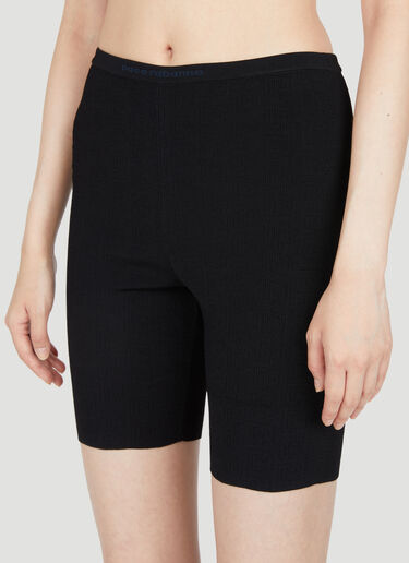Rabanne Embroidered Logo Cycling Shorts Black pac0253017