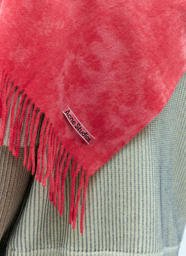 Acne Studios Narrow Tie-Dye Wool Scarf Pink acn0156032