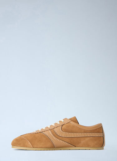 LN-CC® - Dries Van Noten: Suede Panel Sneakers - Beige Dries Van Noten Suede Panel Sneakers Beige dvn0264051