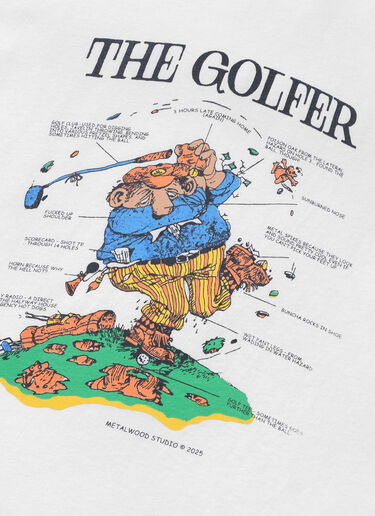Metalwood Studios The Golfer T-Shirt White met0162011