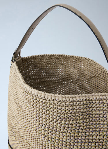 Belted Woven Leather Tote Bag TOTEME Belted Woven Leather Tote Bag Beige tot0264038