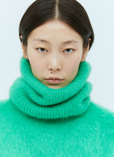 Gucci Brushed Mohair Jumper Dress Green guc0254006