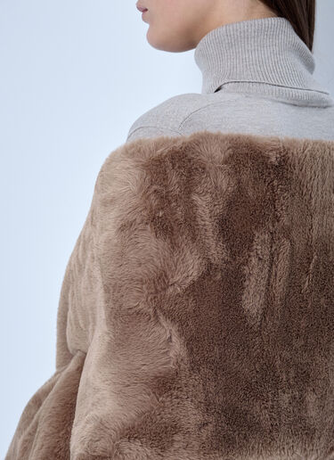 LN-CC® - Max Mara: Faux Fur Stole - Brown Max Mara Faux Fur Stole Brown max0266165