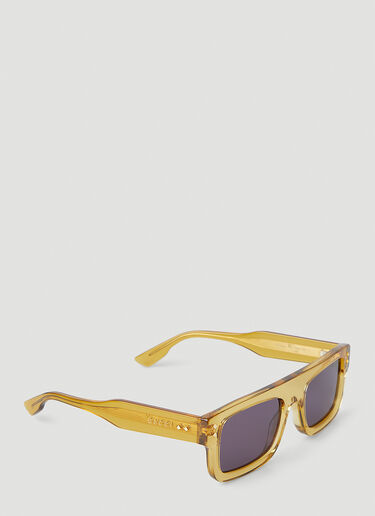 Gucci Two-Tone Square Frame Sunglasses Yellow guc0148005