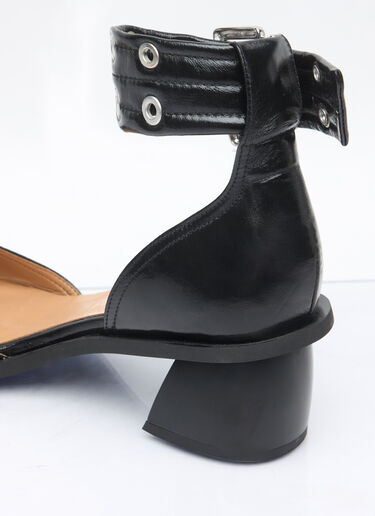 Ganni Feminine Buckle Open Cut Pumps Black gan0258053