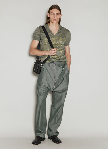 Vivienne Westwood 케이브맨 니트 폴로 탑  그레이 vvw0156008