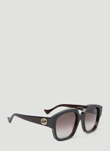 Gucci Oversized Square Frame Sunglasses Brown guc0251307