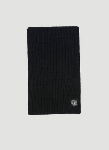 Stone Island 컴퍼스 패치 스카프 블랙 sto0150100