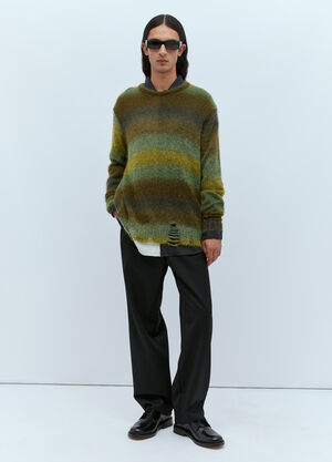 Song for the Mute Distressed Oversized Mohair Sweater Multicolour sfm0156004