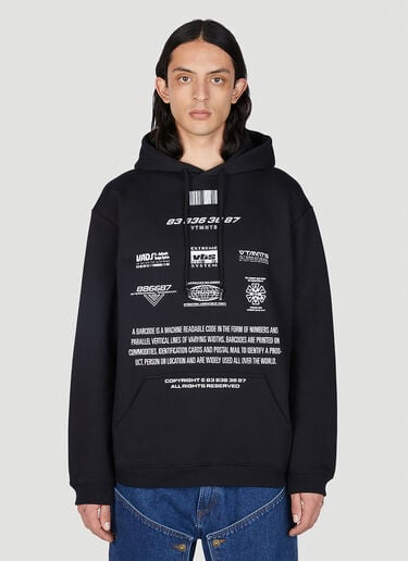 VTMNTS Movie Barcode Definition Hooded Sweatshirt Black vtm0351006