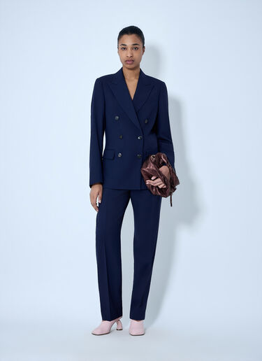 Dries Van Noten Double-Breasted Wool Blazer Navy dvn0264006