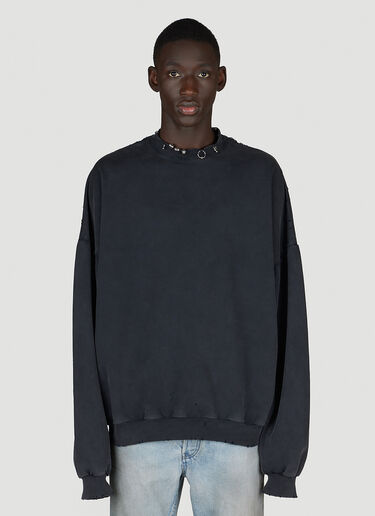 Balenciaga Pierced Sweatshirt Black bal0154016