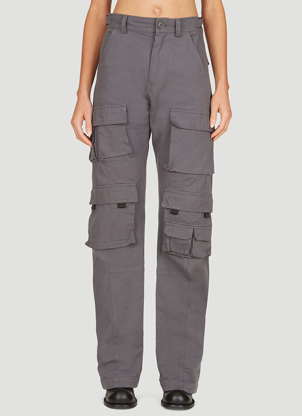 Space Available Twist Seam Cargo Pants Black spa0354016