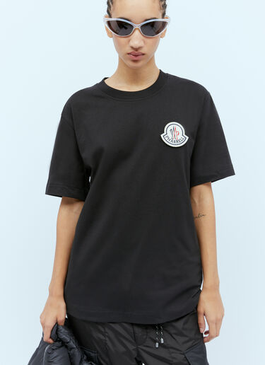Moncler x Pharrell Williams Logo Patch T-Shirt Black mpw0354006