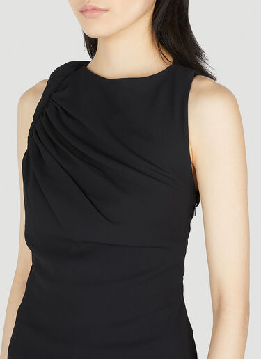 Versace シャーリングミディワンピース ブラック vrs0251010