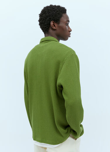 Stüssy Big Thermal Zip Up Shirt Green sts0151009