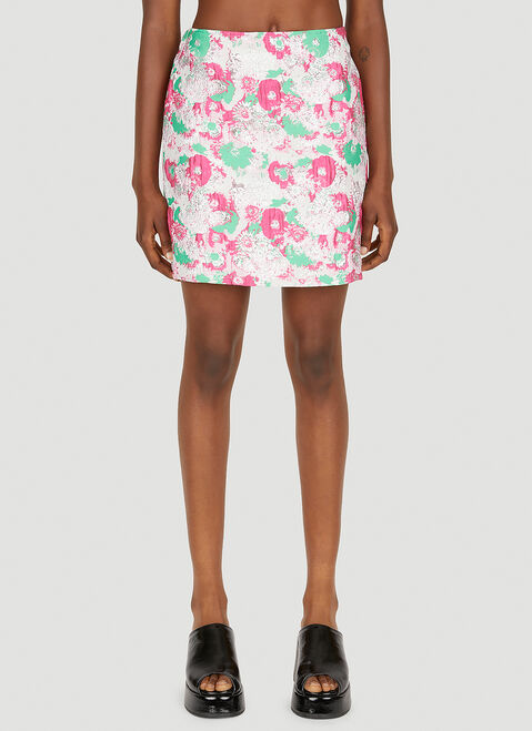 Y/Project 3D Floral Skirt Blue ypr0252023