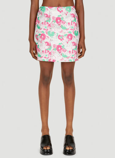 GANNI 3D Floral Skirt Pink gan0251088